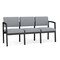 Lesro Lenox 3 Seat Tandem Seating W/ No Center Arms, 64.5 in W 24.5 in L 32 in H LS3101 - alternate 1